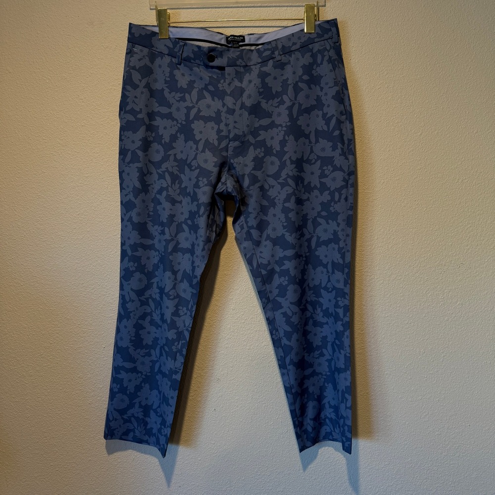 Peter Millar Town Crafted Blue Floral Print Golf Pants Mens 36/32‎